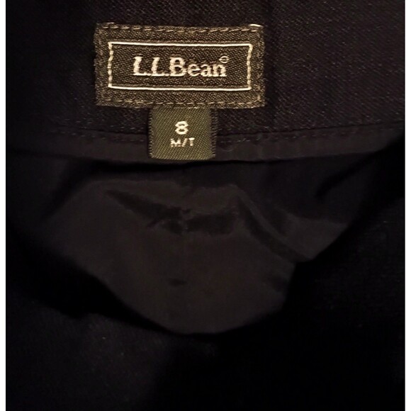 L.L. Bean Pleated Dress Pants Trousers Black Women’s Size 8 M/T - Picture 3 of 8
